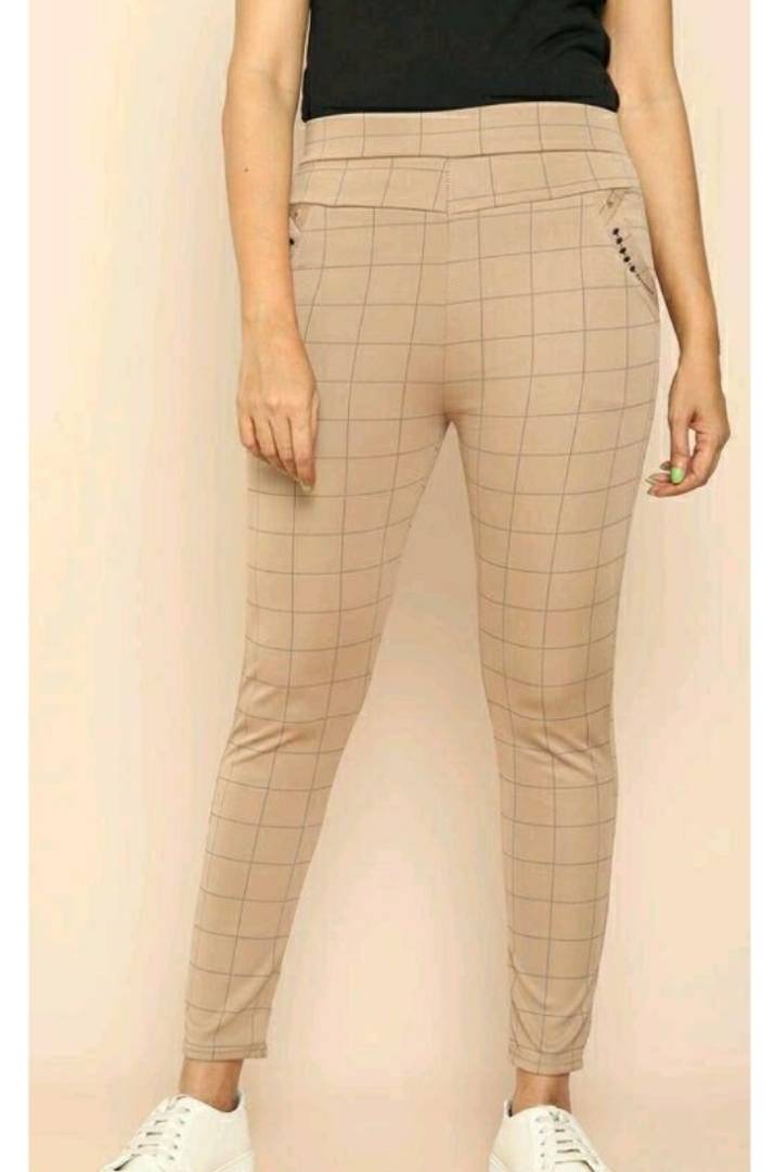 Womens fashion stylist jeggings Beige Free size